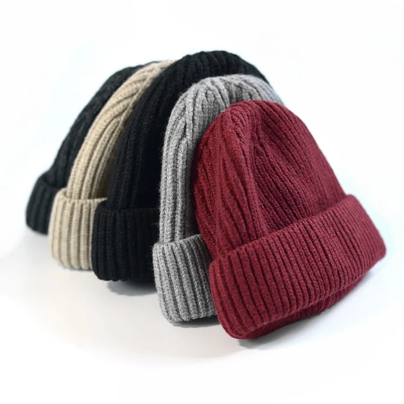 

Male Spring street thug brief paragraph wool hat hip-hop dance course edge knitted cap cold cap female students bucket hats