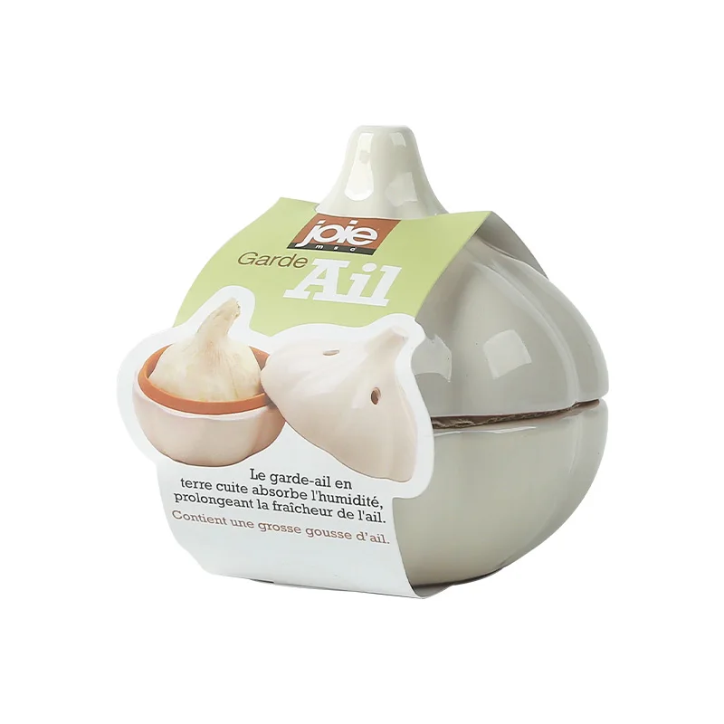 joie kitchen gadgets garlic pod terracotta creative garlic shaped food container fruits case fresh box refrigerator home storage free global shipping
