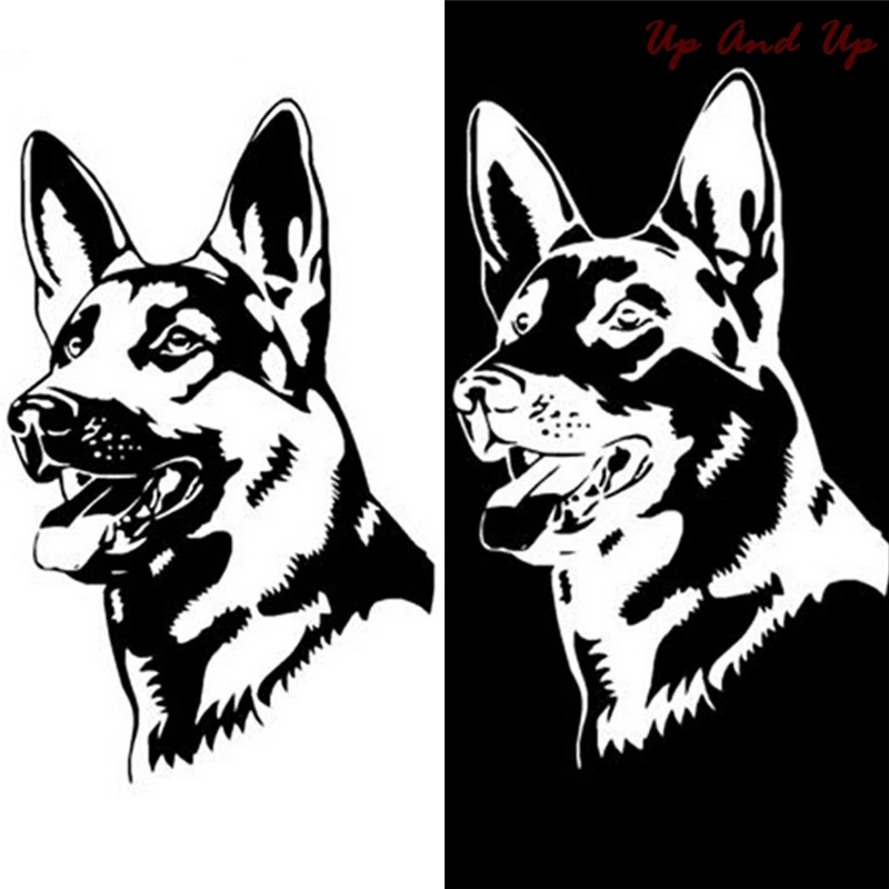 Black/Silver German Shepherd Dog Car Stickers Personality Vinyl Decal Styling Truck Accessories | Автомобили и мотоциклы