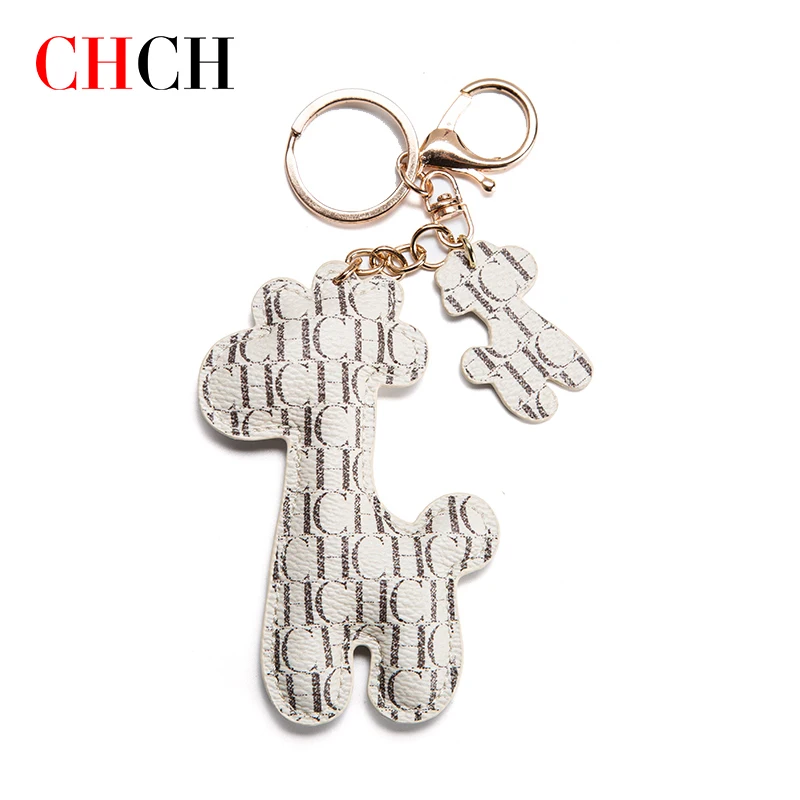 CHCH Fashion Genuine Leather Key Chain Jewelry Chain Hand Bag Hanging Car Key Ring Bag Ornaments Key Fobs Gift