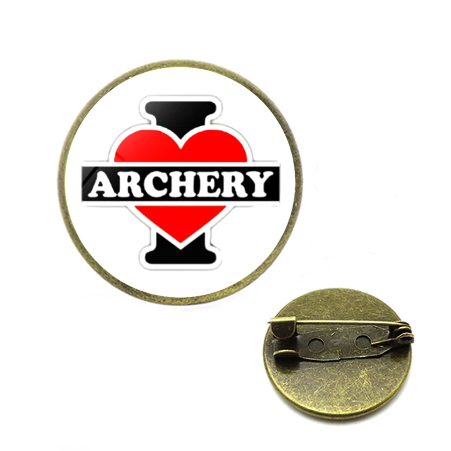 Я люблю броши посвященные стрельбе из лука простые трендовые мужские и женские