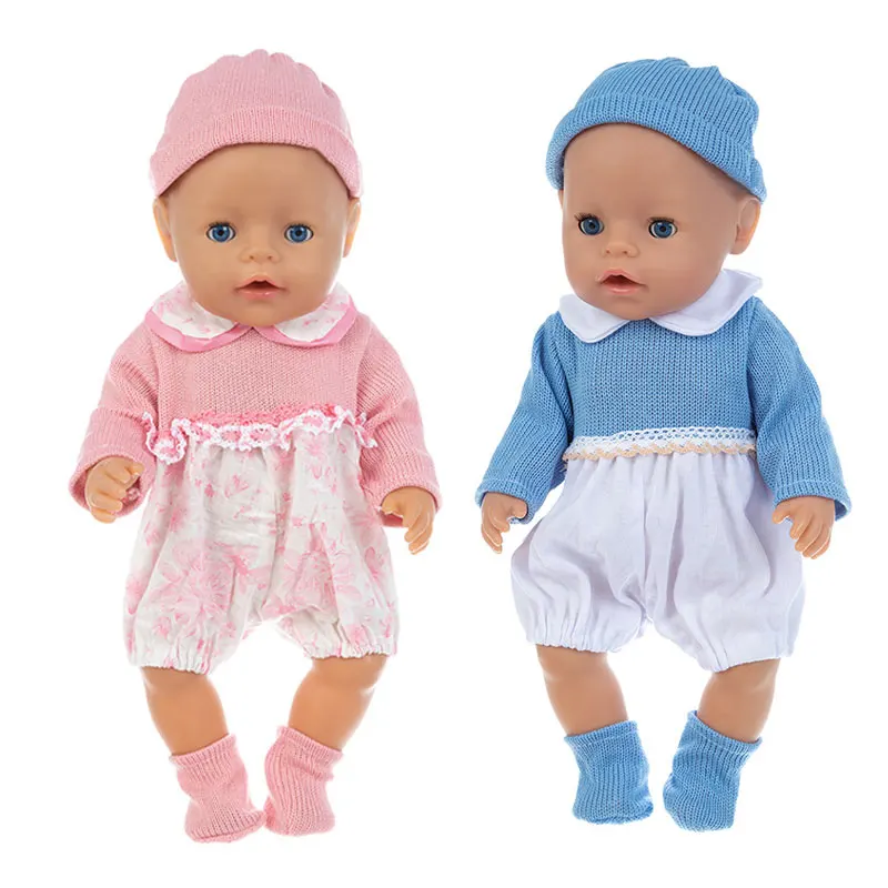 

2022 New fashion doll clothes set Fit For 43cm New Born Doll 17inch Reborn Baby Doll Accessories