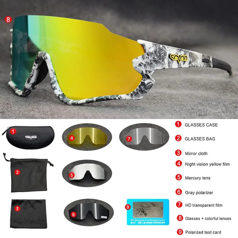 09 MTB велосипедные очки TR90 Oculos Ciclismo велосипедные очки поляризованные велосипедные солнцезащитные очки Дорожные очки Ciclismo - Цвет: 09