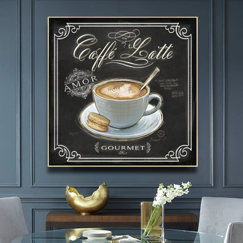 Винтажная Картина на холсте для кухни кофе бара кафе Декор плакаты и принты