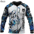 Худи CLOOCL на молнии для мужчин и женщин, популярные повседневные топы в стиле Харадзюку, с 3D-принтом волка, для пар