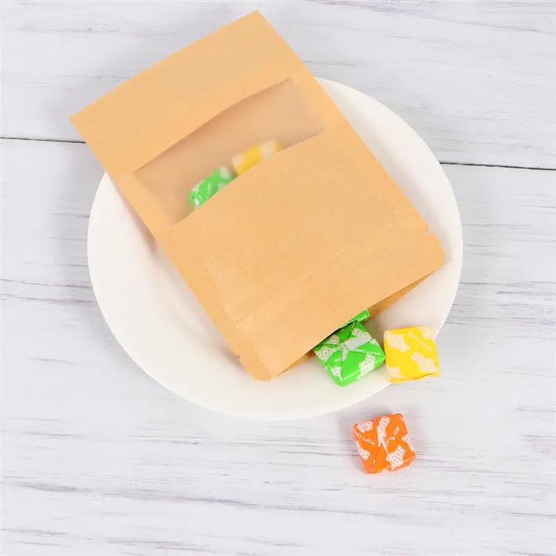 Прозрачный подарочные пакеты из крафт-бумаги для окон 50 шт. портативный