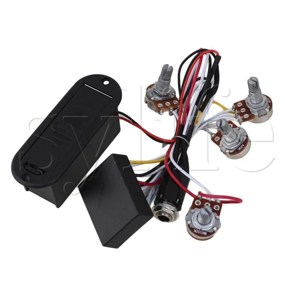 2 диапазона эквалайзера преампер цепи для активного захвата Басов/усиления