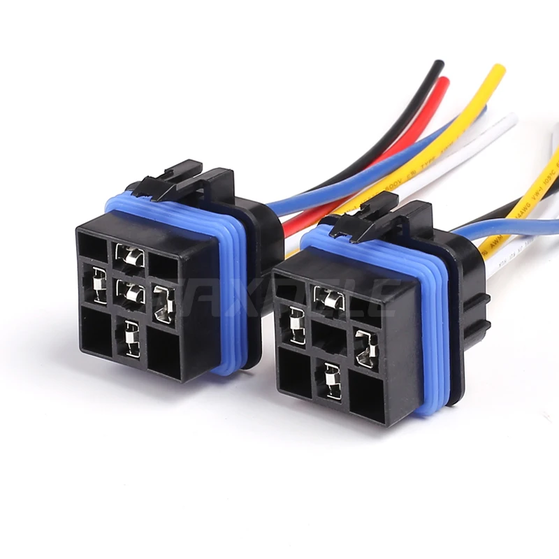 Automobile Relay Waterproof Integrated Wired DC12V 24V 40A 5Pin 4pin Auto + Holder with 105mm Length Wires | Строительство и