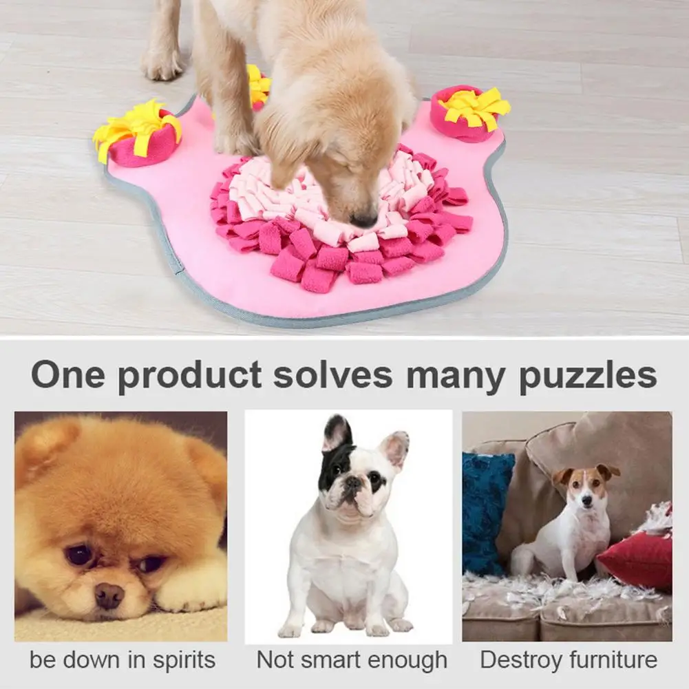 

Pet Dog Snuffle Mat Nose Smell Training Sniffing Pad Dog Puzzle Toy Slow Feeding Bowl Food Dispenser Carpet Washable Dogs Mats