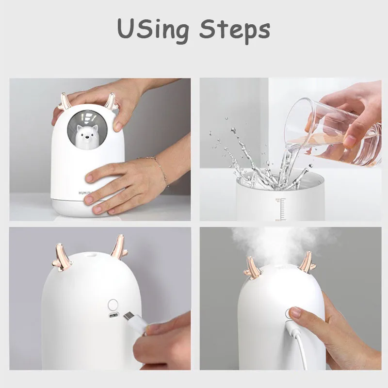 300 мл мини медведь увлажнитель воздуха USB Ароматерапия Арома диффузор для эфирных