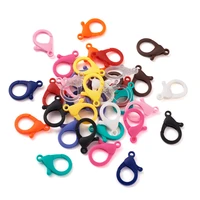 144pcs mixed color plastic lobster claw clasps hooks necklace bracelet chains diy jewelry making accessories 3535 5x24 5x6mm