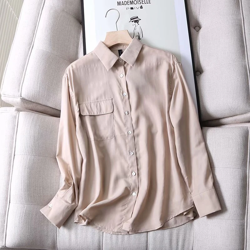 

Женская рубашка с длинным рукавом Uniera 2021 Za, новая Корейская версия, три цвета, нишевой дизайн, чувственный разрез, трендовая рубашка