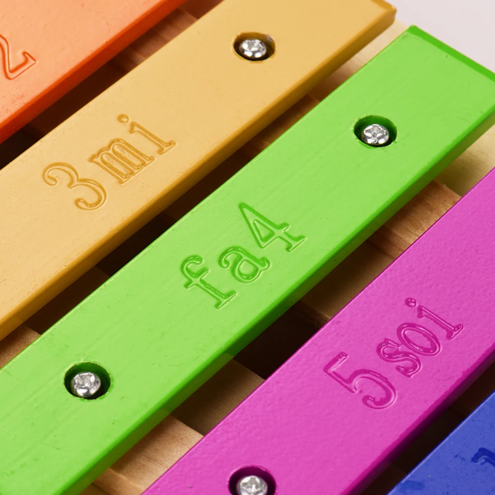 Kids Toy 15-Note Xylophone Glockenspiel Colorful Wooden Base Aluminum Bars with Mallets Percussion Musical Instrument Gift |