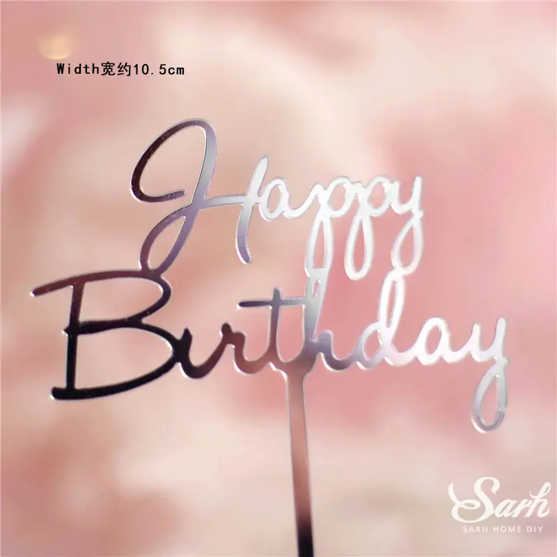 2pc birthday Q 2 шт., золотой, черный, с надписью «Happy Birthday», «Oh Baby», крючок, топпер для торта, для выпечки, вечерние украшения, подарки на день Святого Валентина, юбилей, любовь - Цвет: 2pc birthday Q