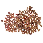 Бусины деревянные с принтом, разные формы, 150 шт.