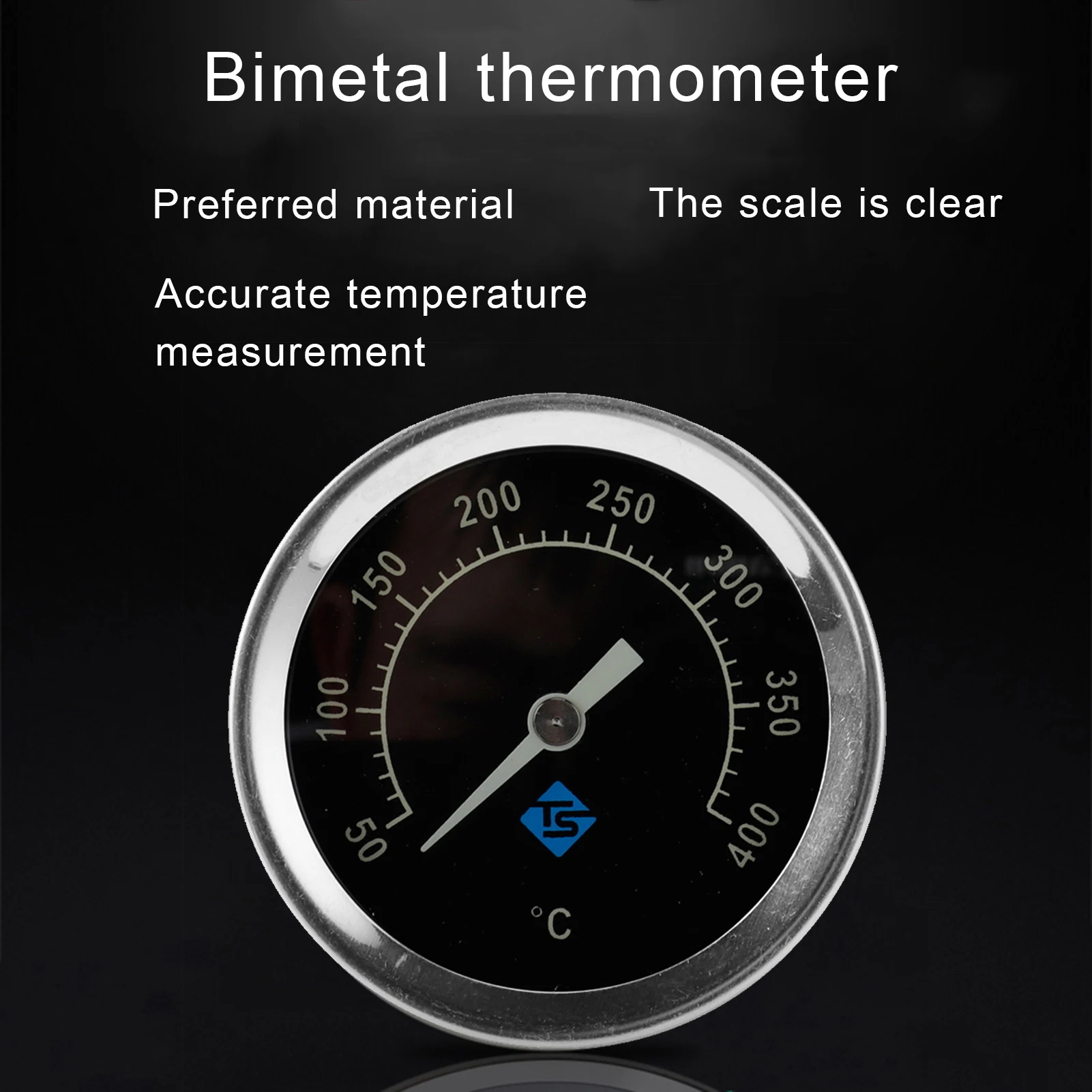 Термометр для коптильни из нержавеющей стали измеритель температуры гриля 50-400