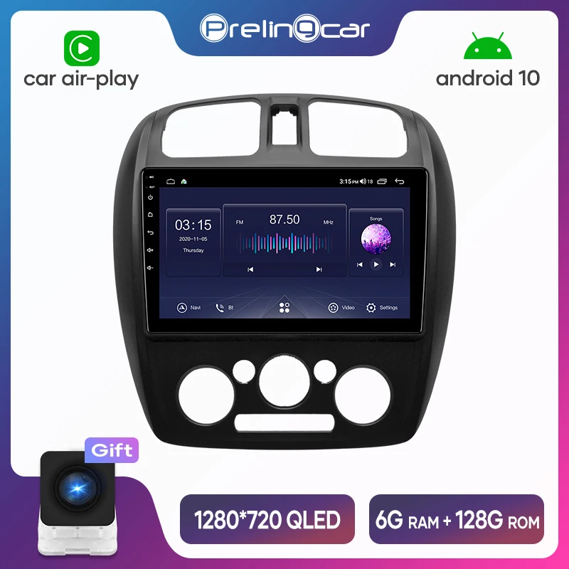 Автомобильная Мультимедийная система Prelingcar Android 10 для Mazda 323 Haima Family 2006 2010 Happin 2004 2012