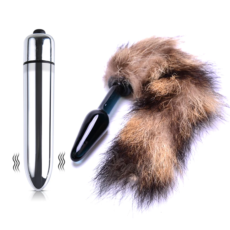 Перо анальные игрушки лисий хвост Анальная пробка искусственная игрушка с