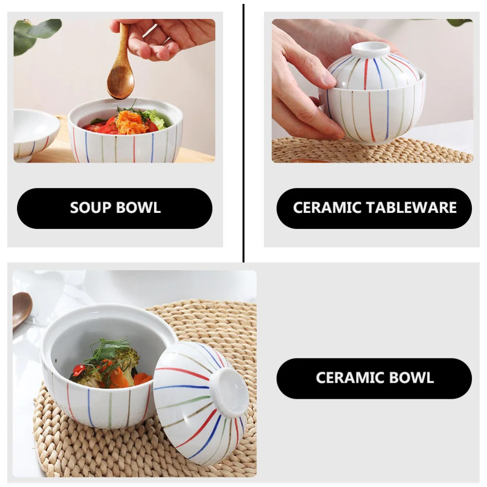 

1 Pc Japanese Style Ceramic Tableware Soup Bowl Rice Bowl (Assorted Color)