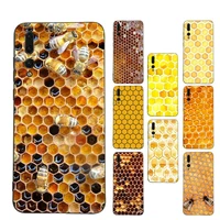 golden honeycomb honey bee phone case soft silicone case for huawei p 30lite p30 20pro p40lite p30 capa