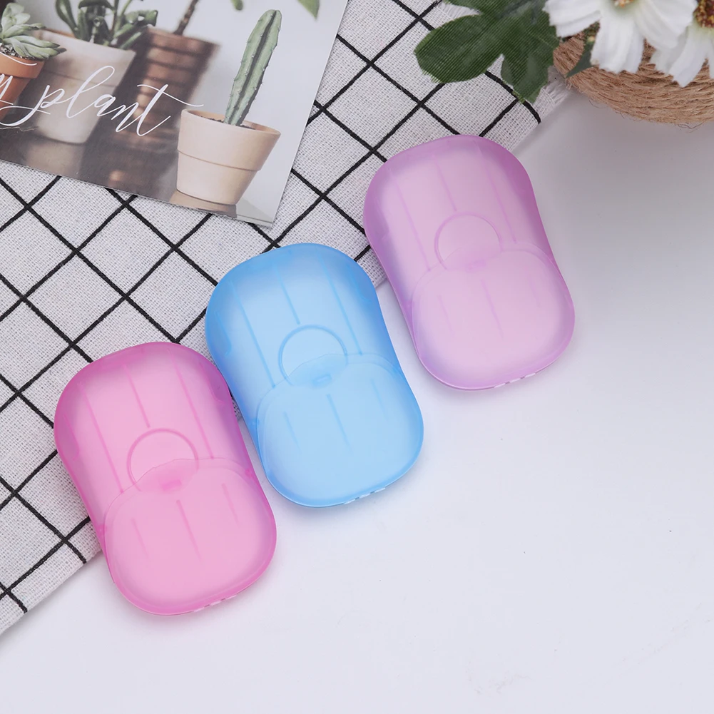 

100PCS Useful Mini Disposable Soap Paper Wash Hands Bath Clean Scented Slice Sheets Outdoor Portable Travel Camping