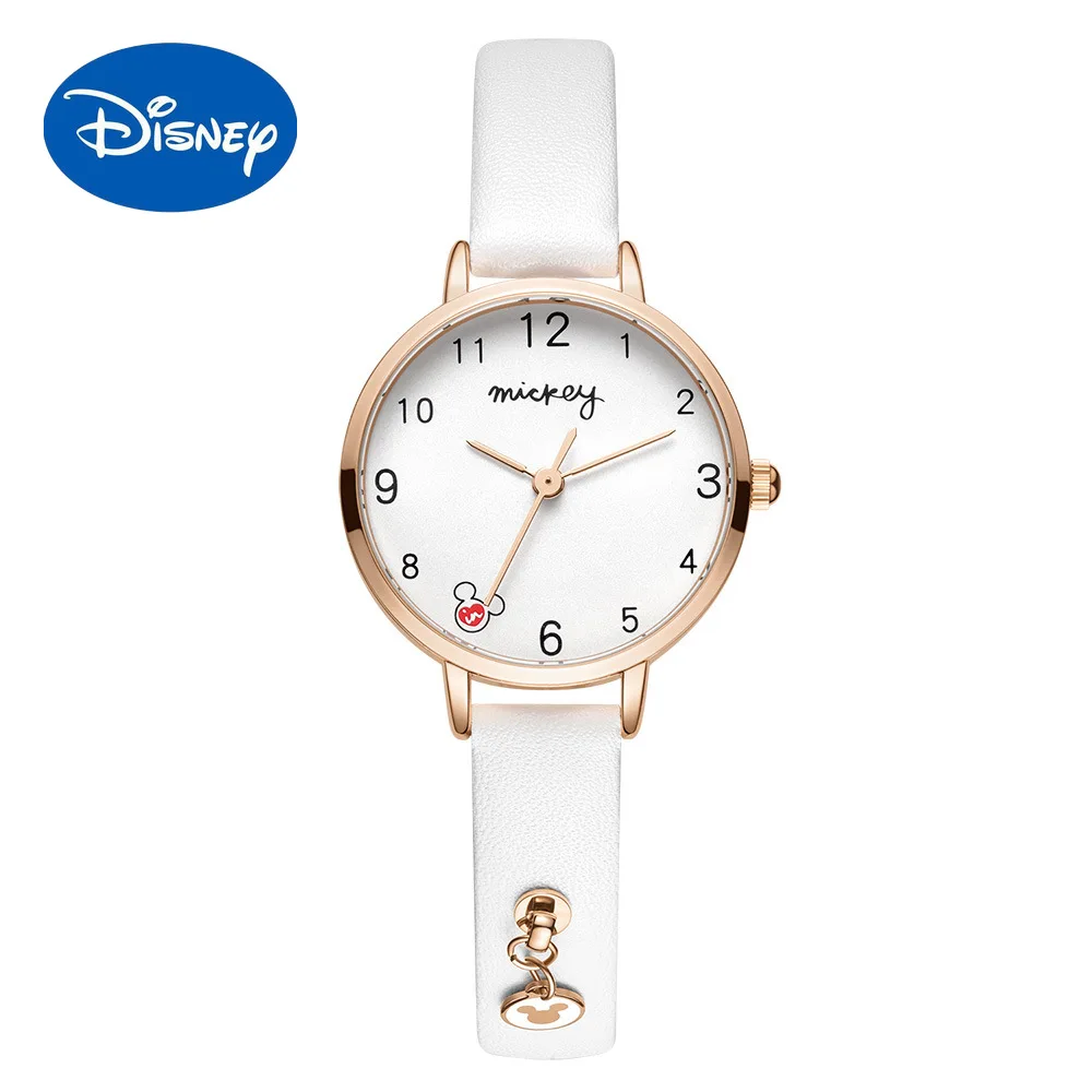 

Authentic Disney Mickey Watch Women's Waterproof Fashion Trend Quartz Watch Middle School Student Belt Rhinestone Children Watch