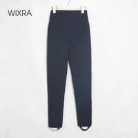 wixra womens winter pants high waist long trousers thick white duck down warm outdoor female skinny bottoms plus size