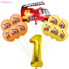 Автомобильный пожарный автомобиль воздушный шар пожарный из фольги баллон гелия детские украшения на день рождения Globos Baby Shower товары для вечерние ринки