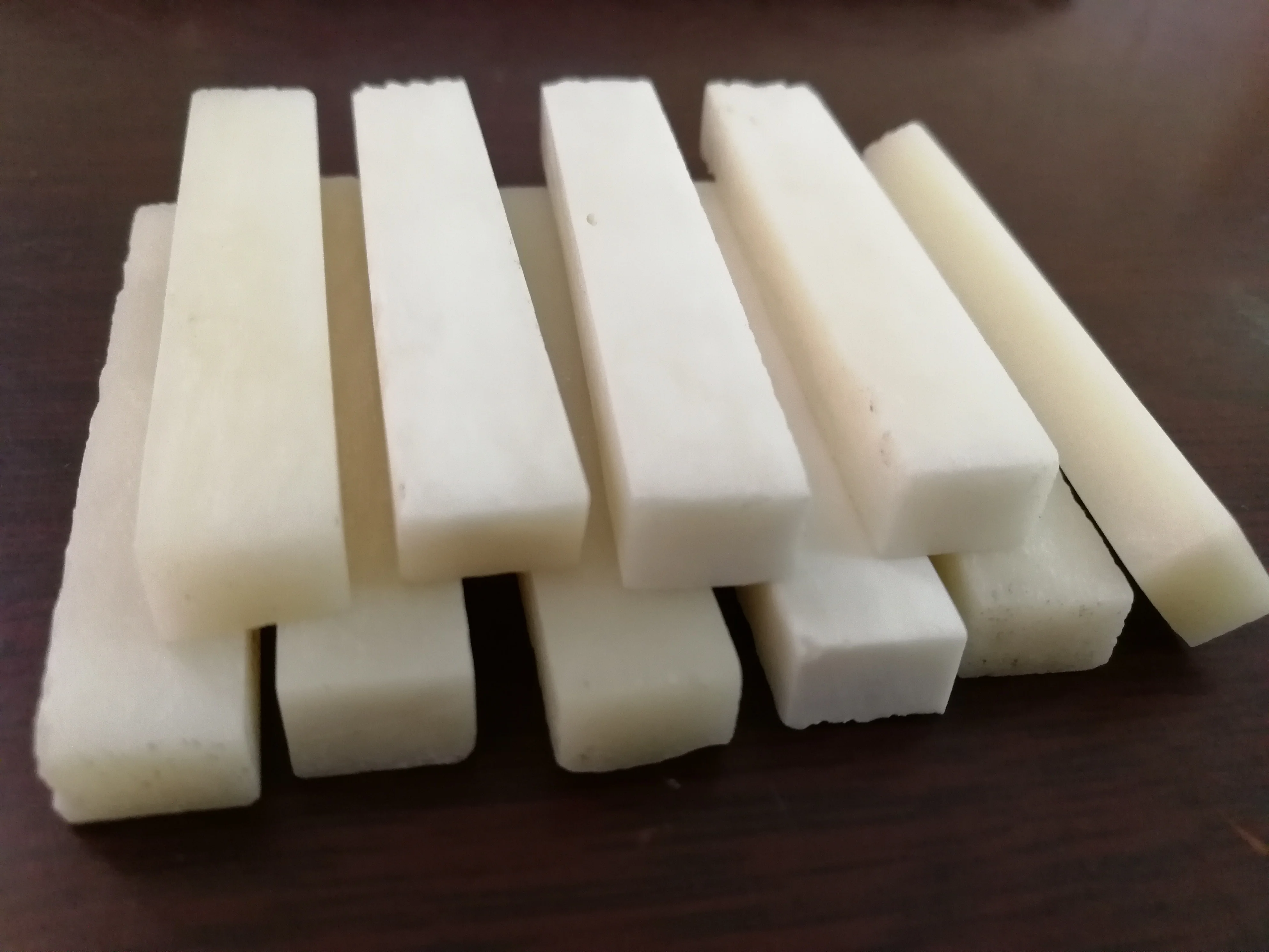 10X Unbleached Blank Bone Nut for Guitar 55x6x10mm Luthier DIY Saddle Bridge