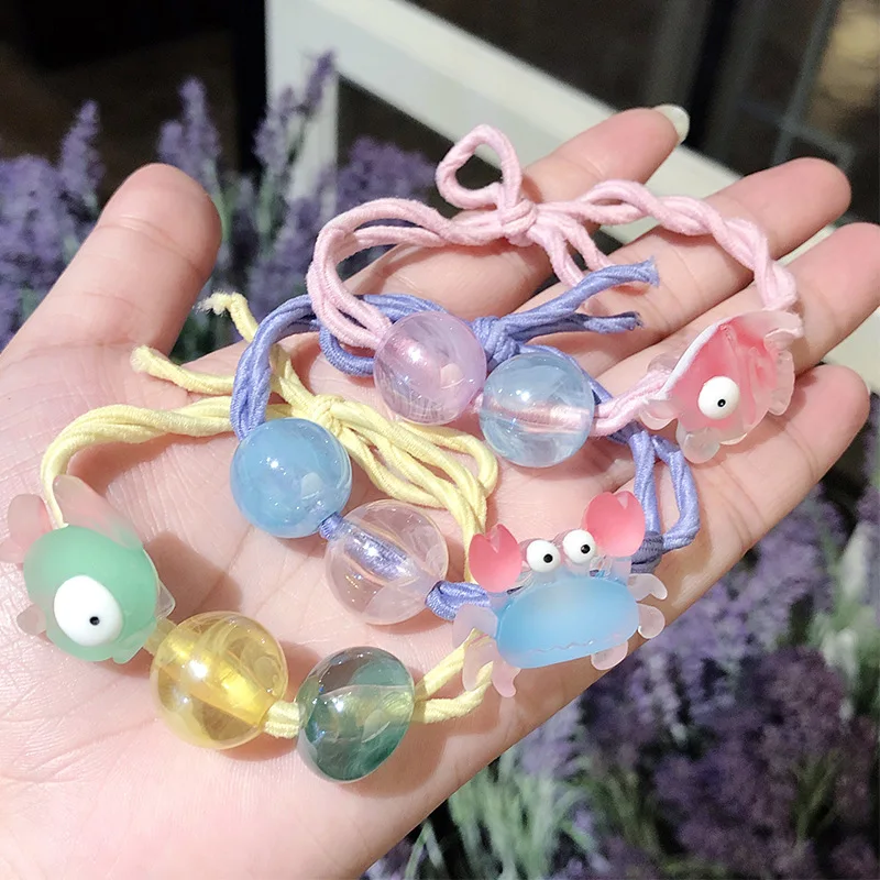 Резинка для волос женская с маленькой рыбкой эластичная цветная завязка девушек