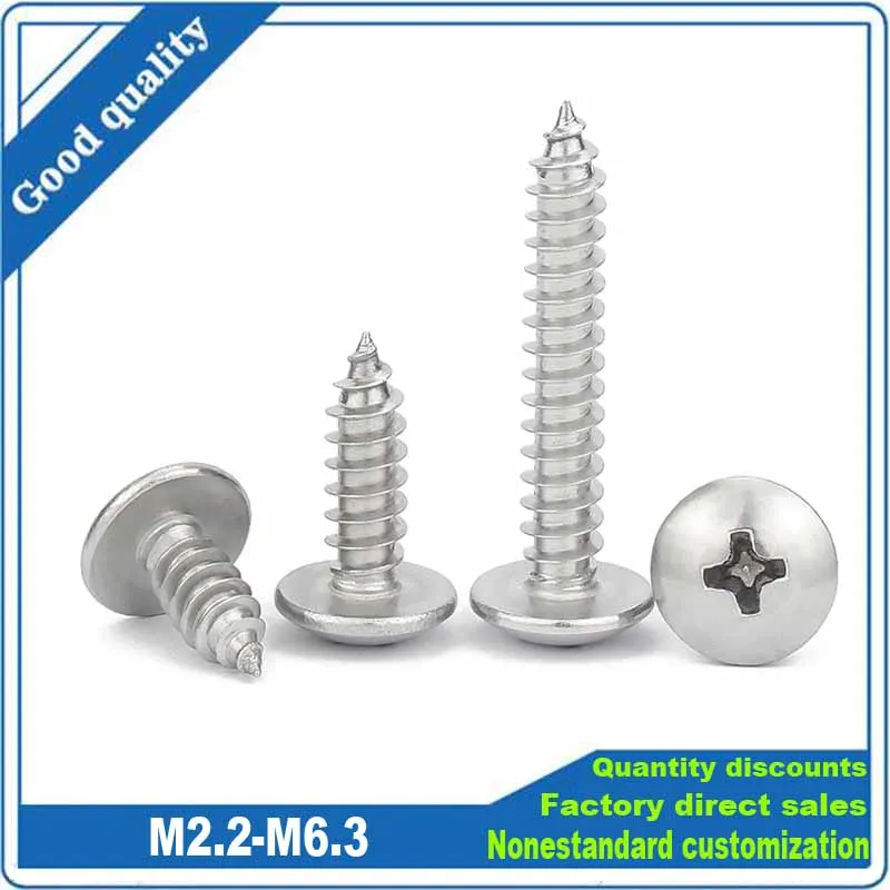 

5/50 шт., Саморезы Из Нержавеющей Стали, M2.2, M2.9, M3.5, M3.9, M4.2, M4.8, M5.5, M6.3, 304, A2