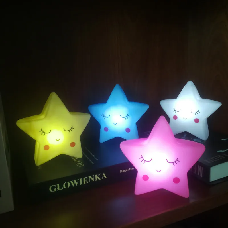 Светодиодный светильник в виде милой звезды сказочные огни прикроватный столик