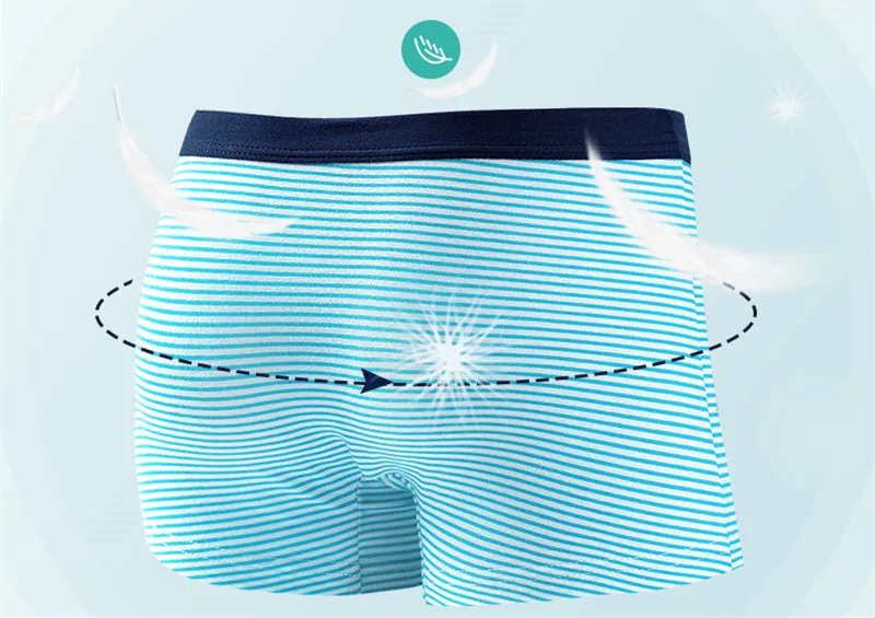 Нижнее белье в полоску для мальчиков хлопковые трусы-боксеры с рисунком 3 4 6 8 10 12 14