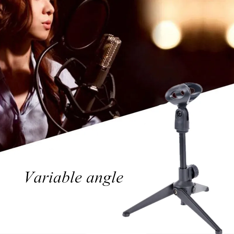 

Professional Foldable Universal Home Non-slip Zinc Alloy Adjustable Height Microphone Tripod Desktop Mic Stand