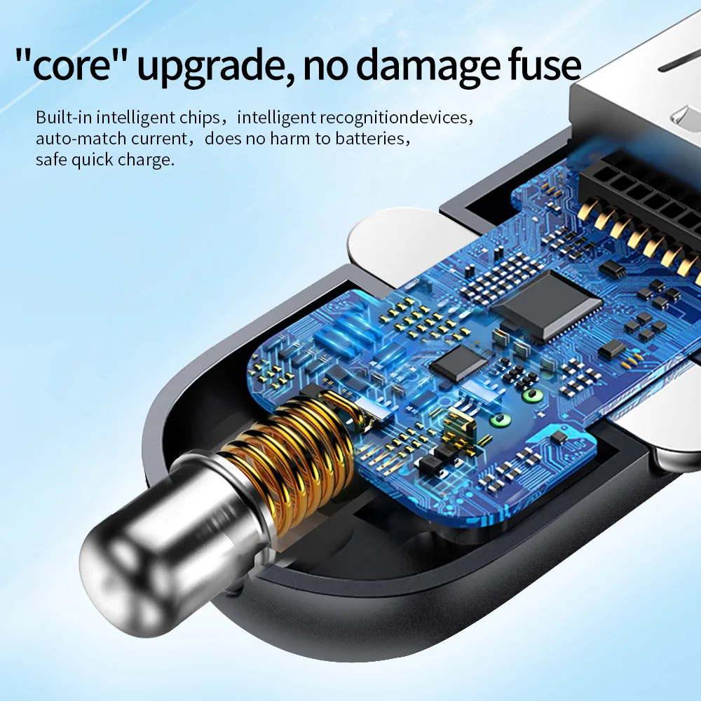 Автомобильное зарядное устройство USB с двумя портами Quick Charge 3 0 адаптер для