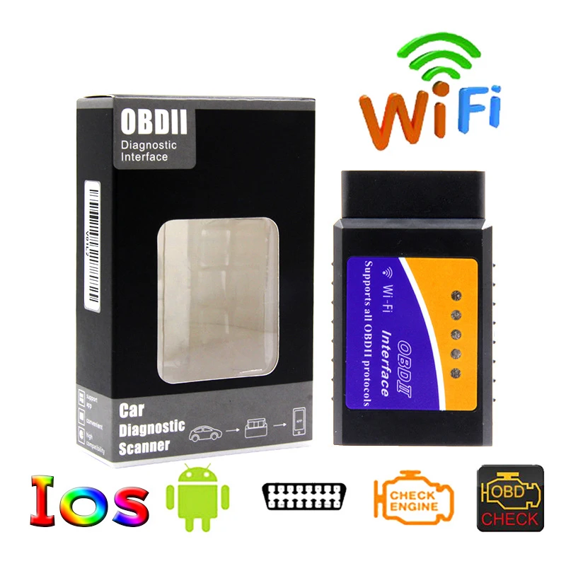 Multi-brands CAN-BUS ELM327 Wifi OBD2 V1.5 Chip Auto Diagnostic Tool OBDII Wireless for Android/IOS/Windows