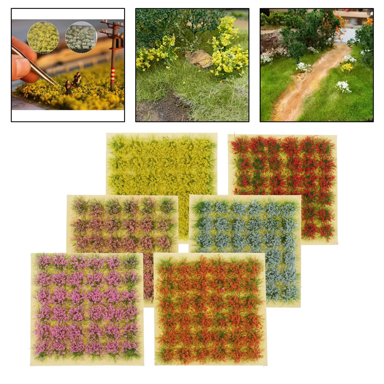

72x Model Scene Terrain Production Simulation Flower Cluster Wild DIY Miniature