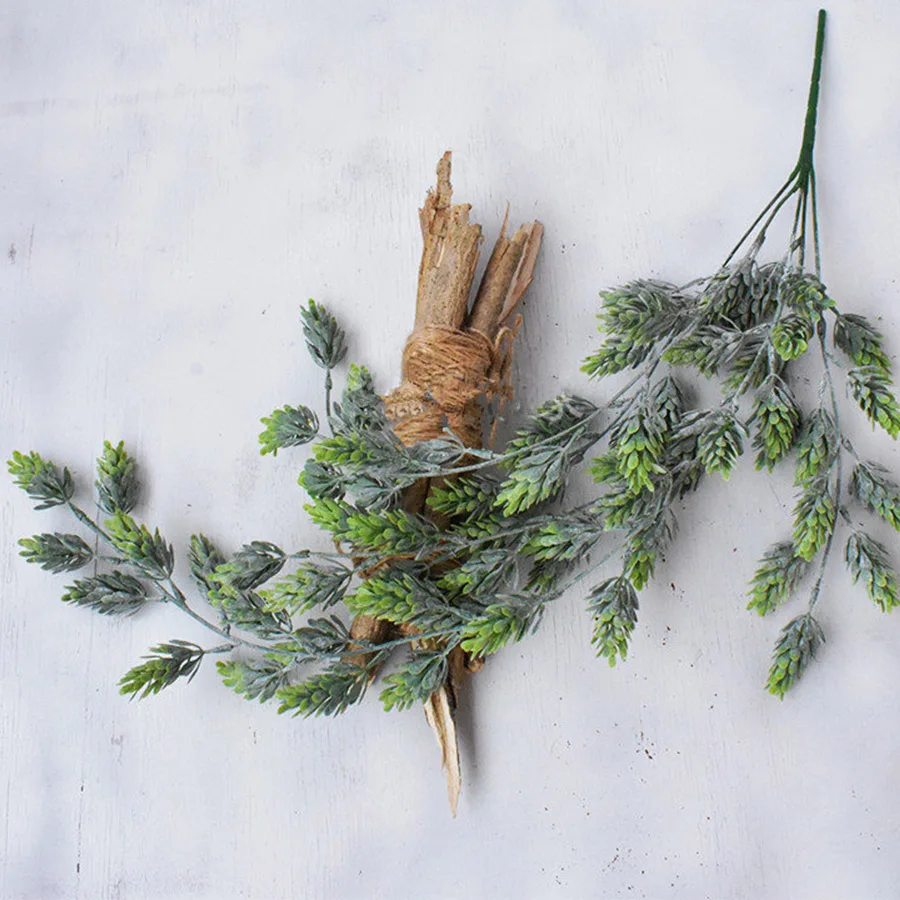 

Green Pineapple Pine Cone Branch Artificial Plant Wall Hanging Wreath Ivy Vine Home Weeding Chritmas Decoration Flower Wall