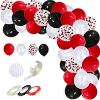 109pcslot circus birthday balloons arch garland kit black red white balloons confetti balloons birthday party decoration