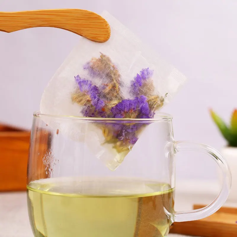 100 шт./лот 6*8 см пустые пакетики для чая фильтр бумага травы свободные одноразовые