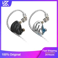 kz zax 7ba1dd headphones 16 units hifi in ear monitor hybrid technology earphones noise cancelling earbuds music headset