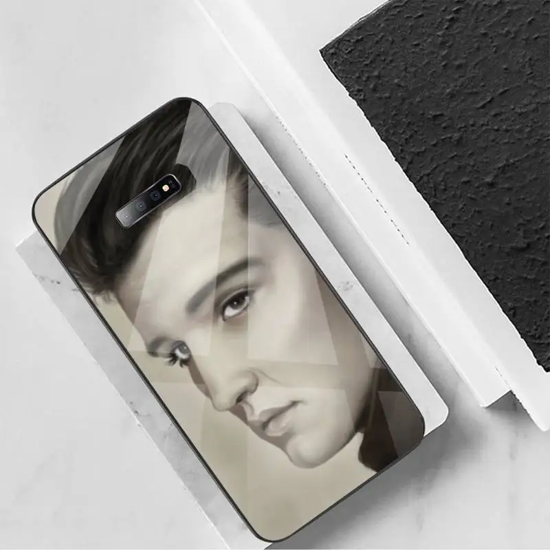 

Elvis Presley singer fashion Phone Case Tempered glass For Samsung S6 S7 edge S8 S9 S10 e plus note8 9 10 pro