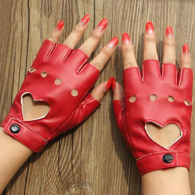 Модные кожаные перчатки Luvas Guantes Mujer для женщин девочек разноцветные красные