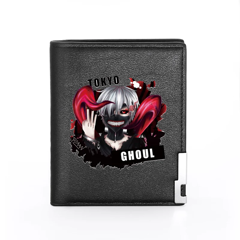 

High Quality Tokyo Ghoul Men Women Leather Wallet Billfold Slim Credit Card/ID Holders Inserts Money Bag Pocket Short Purses