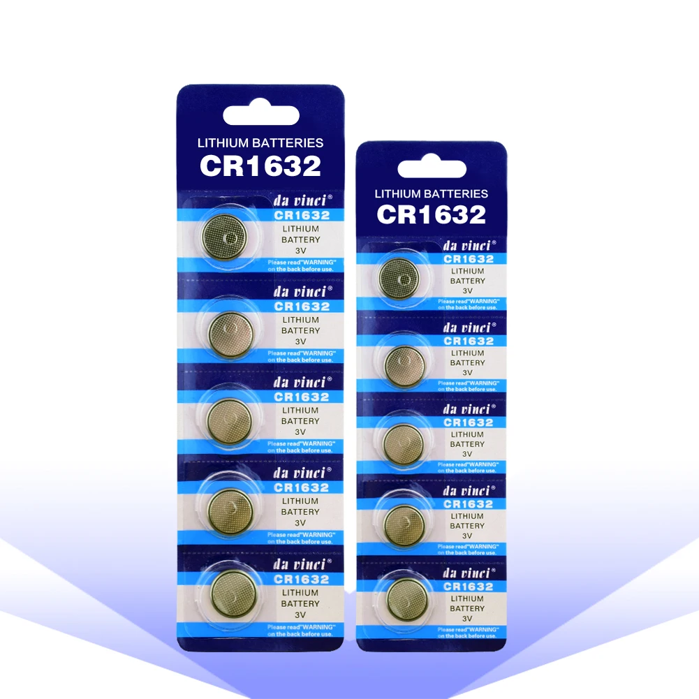 

10pcs CR1632 Liion Cell 3V Lithium Battery Button Coin Cell 1632 BR1632 ECR1632 DL1632 KCR1632 LM1632 KL1632 L1632 KECR1632