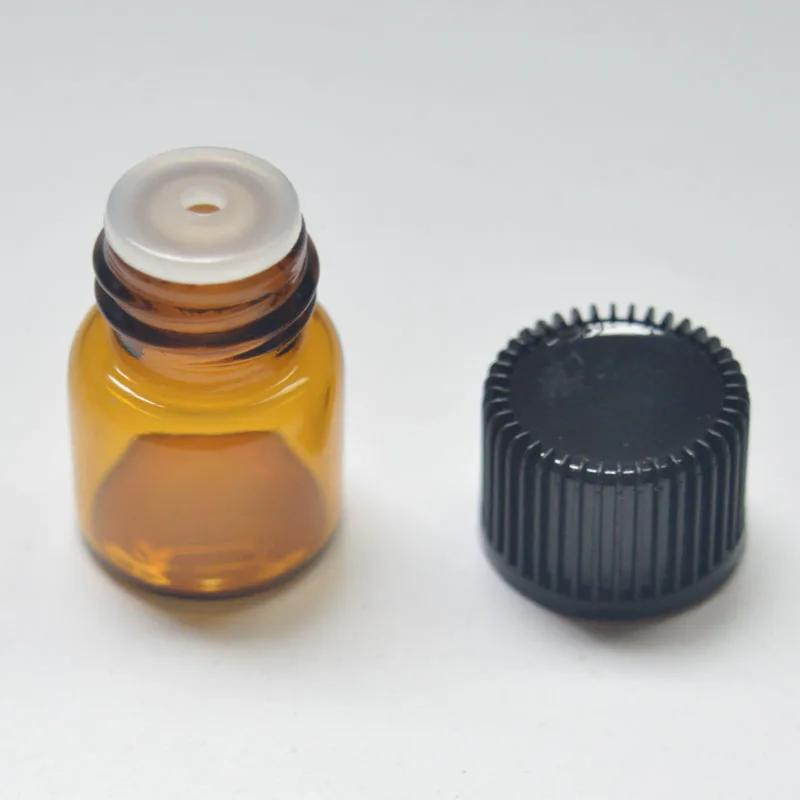 Маленькие флаконы из янтарного стекла 1 мл флакон-капельница для жидкости