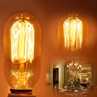 Лампы накаливания Эдисона в стиле ретро, E27, прямая витая проволока, 40 Вт, 1 шт.