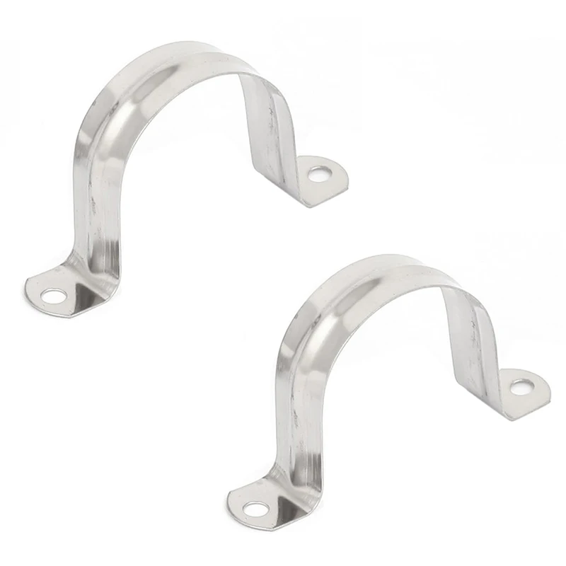 5x Rigid Conduit 2-Hole Pipe Straps Clips Clamps for 50mm Dia Tube Silver | Обустройство дома