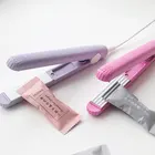 Портативный вакуумный упаковщик, креативный практичный бытовой аппарат для сохранения пищевых продуктов с зажимами, миниатюрная электрическая термоуплотнительная упаковка