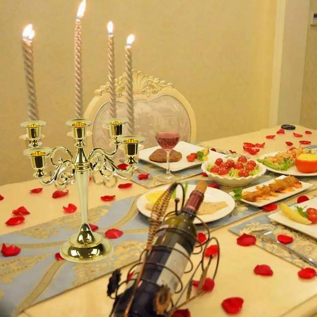 Металлический Ретро подсвечник (5 рычагов) 5 металлический 10 6 дюйма Высокий